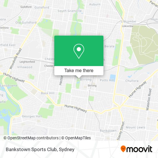 Bankstown Sports Club map