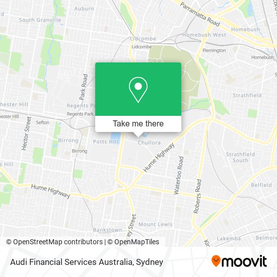 Audi Financial Services Australia map