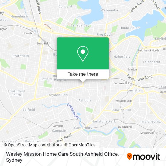 Mapa Wesley Mission Home Care South-Ashfield Office