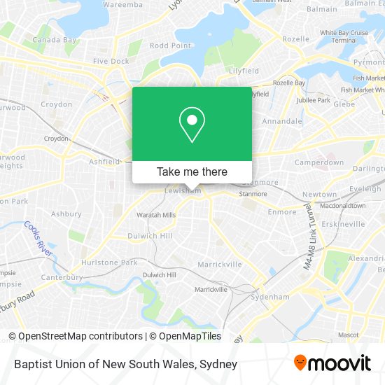 Mapa Baptist Union of New South Wales