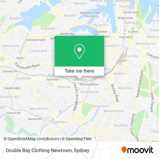 Double Bay Clothing Newtown map