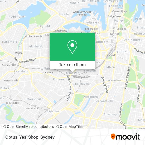 Optus 'Yes' Shop map