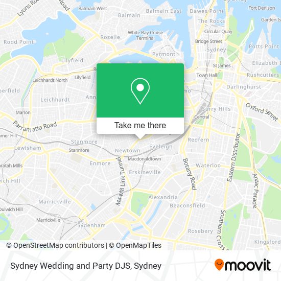 Sydney Wedding and Party DJS map