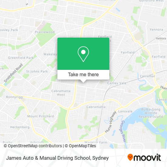 Mapa James Auto & Manual Driving School