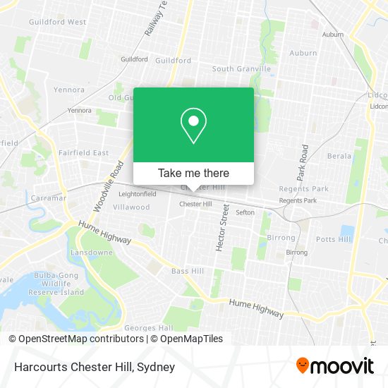 Mapa Harcourts Chester Hill