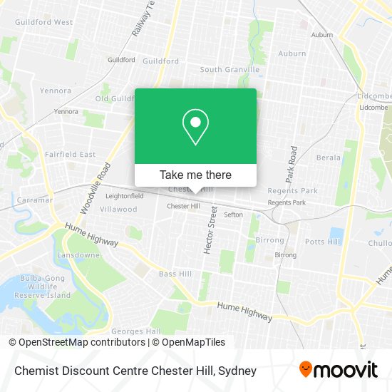 Mapa Chemist Discount Centre Chester Hill