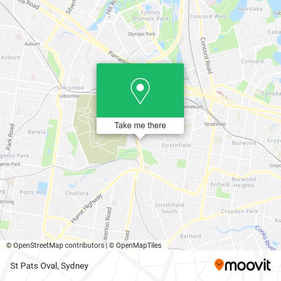 St Pats Oval map