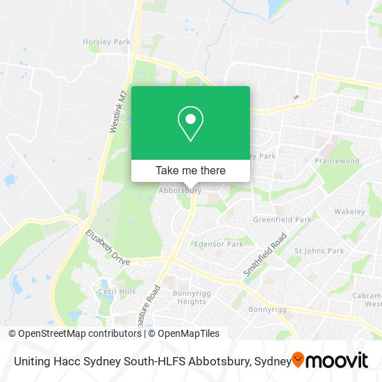 Uniting Hacc Sydney South-HLFS Abbotsbury map