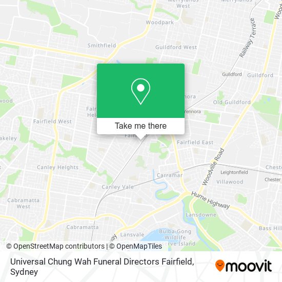 Universal Chung Wah Funeral Directors Fairfield map