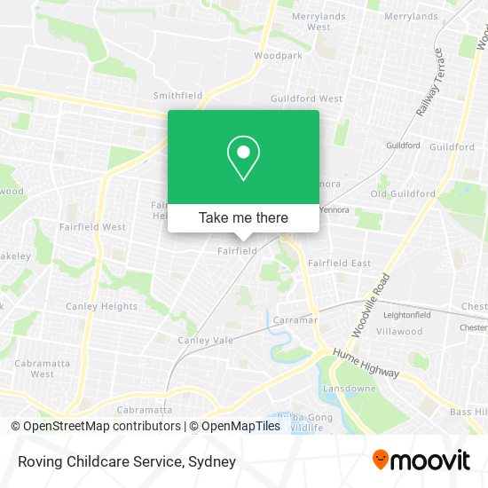 Roving Childcare Service map