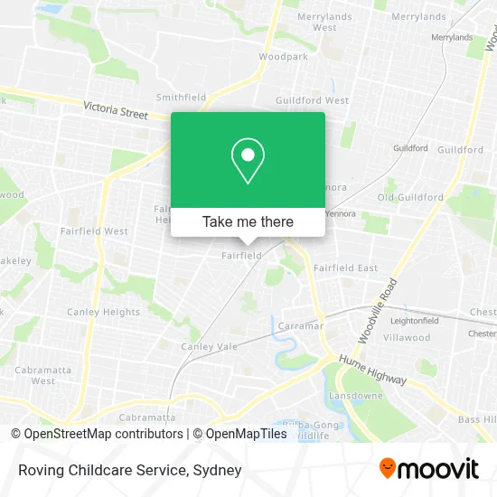 Roving Childcare Service map
