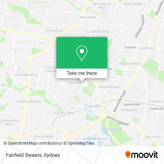 Fairfield Sweets map