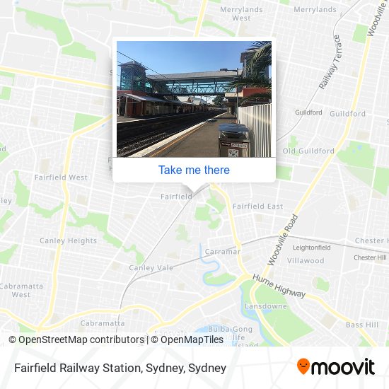 Fairfield Railway Station, Sydney map