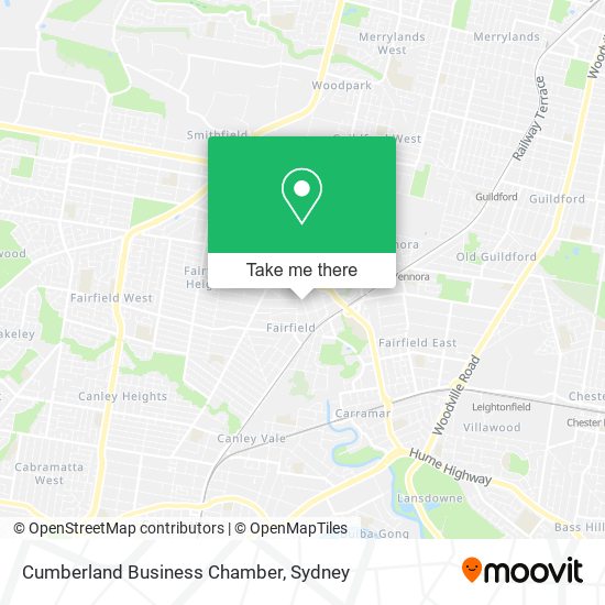 Mapa Cumberland Business Chamber