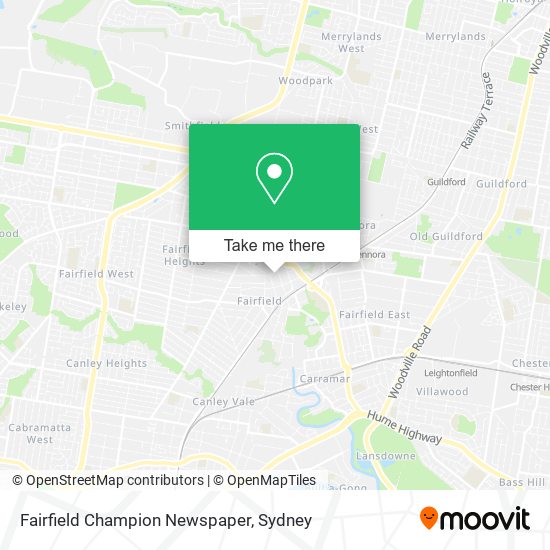 Fairfield Champion Newspaper map
