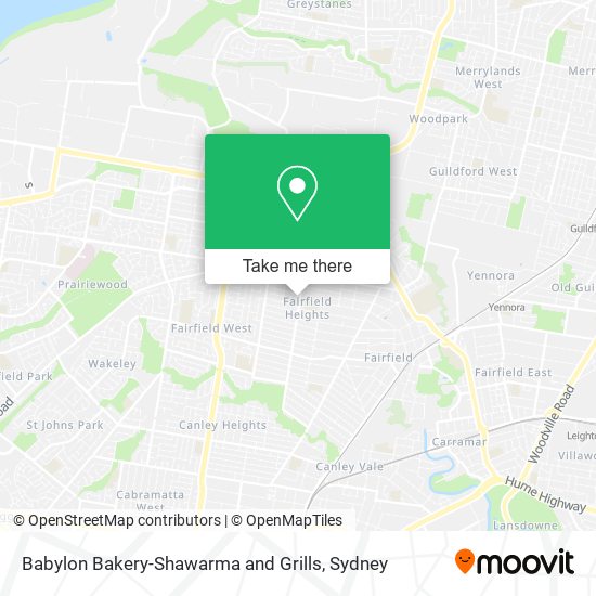 Babylon Bakery-Shawarma and Grills map