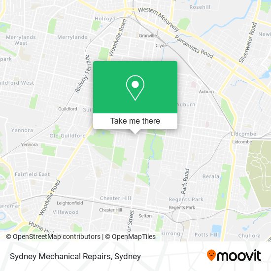 Sydney Mechanical Repairs map