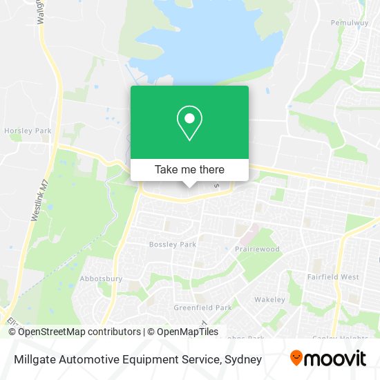 Mapa Millgate Automotive Equipment Service