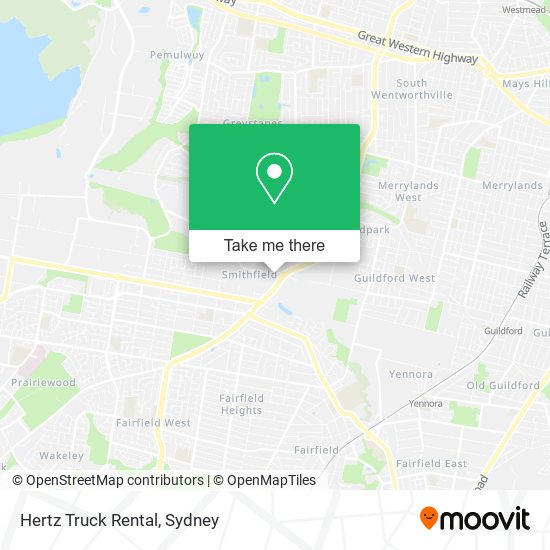 Hertz Truck Rental map