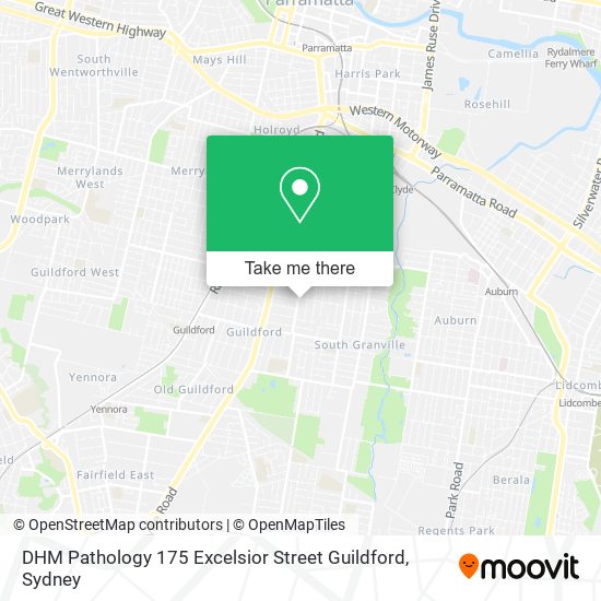 Mapa DHM Pathology 175 Excelsior Street Guildford