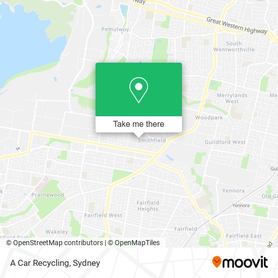 A Car Recycling map