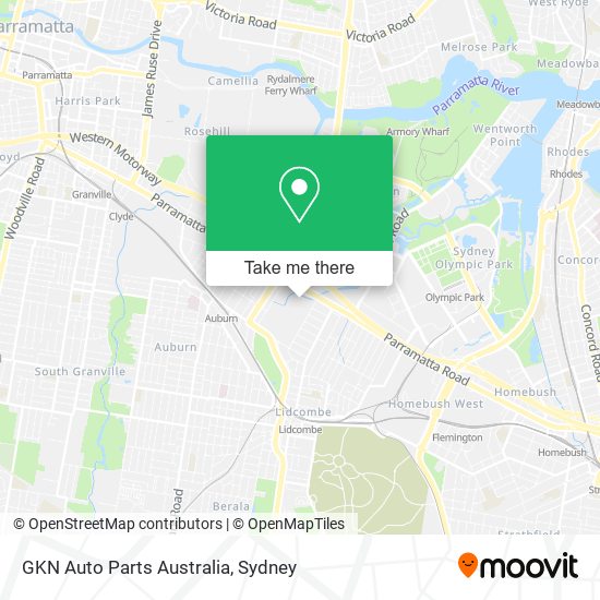 Mapa GKN Auto Parts Australia