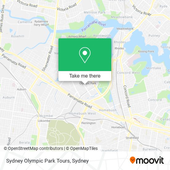 Mapa Sydney Olympic Park Tours