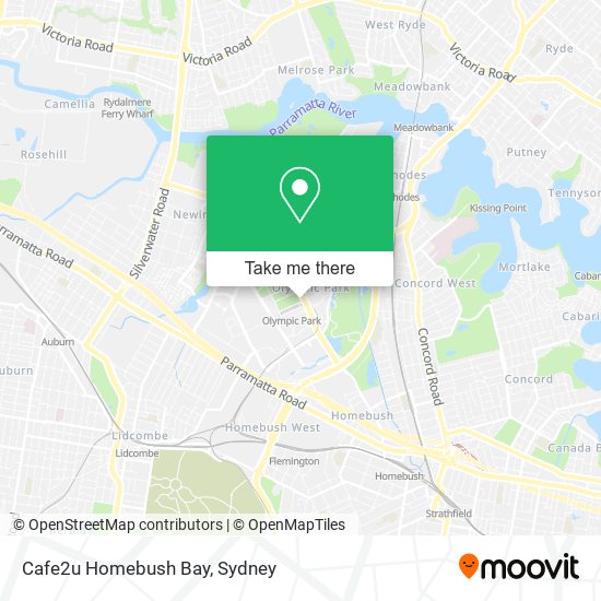 Cafe2u Homebush Bay map