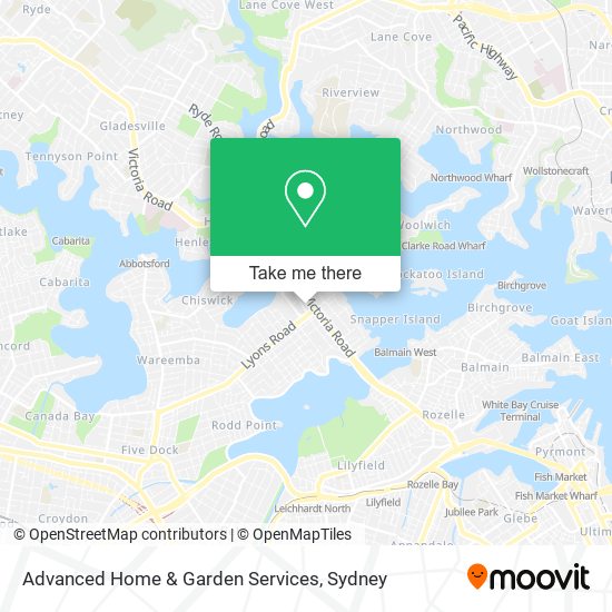 Advanced Home & Garden Services map