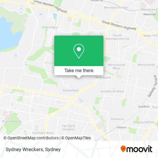 Mapa Sydney Wreckers