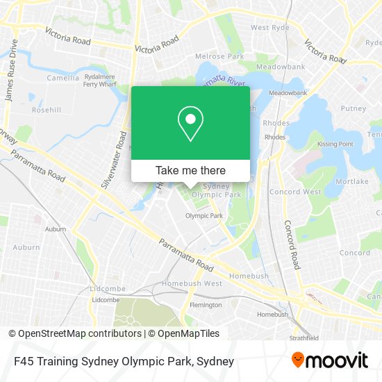 F45 Training Sydney Olympic Park map