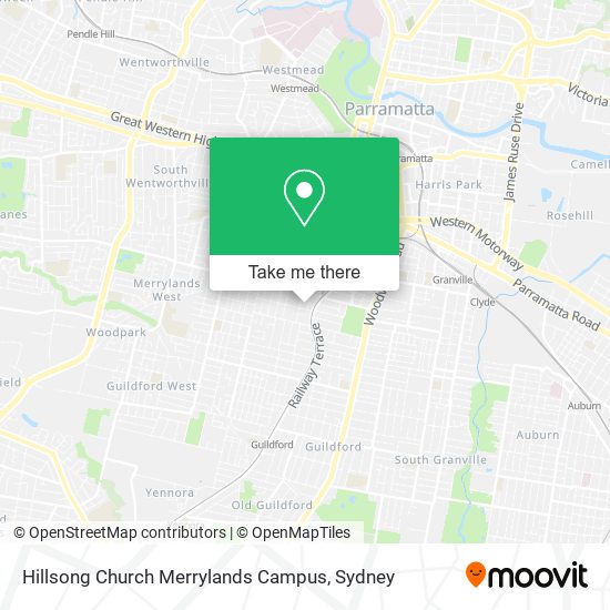 Mapa Hillsong Church Merrylands Campus