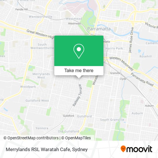 Mapa Merrylands RSL Waratah Cafe