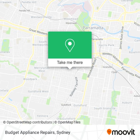 Budget Appliance Repairs map