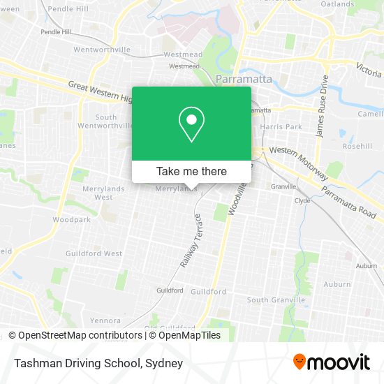 Tashman Driving School map