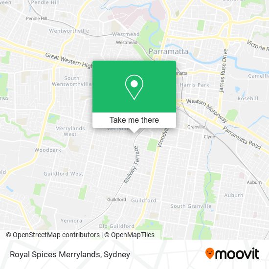 Royal Spices Merrylands map