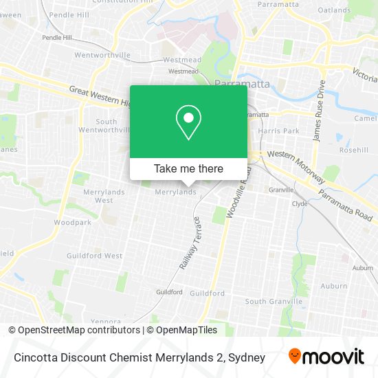 Mapa Cincotta Discount Chemist Merrylands 2