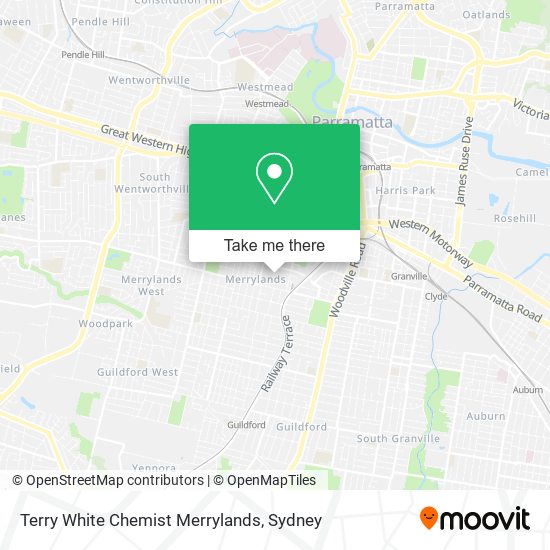 Mapa Terry White Chemist Merrylands