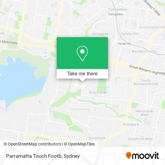 Mapa Parramatta Touch Footb
