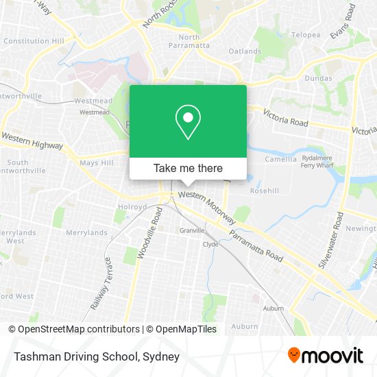 Mapa Tashman Driving School