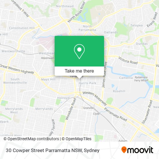 30 Cowper Street Parramatta NSW map