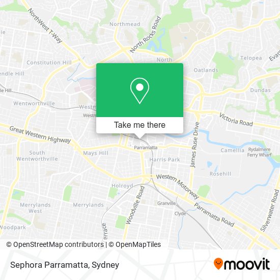 Mapa Sephora Parramatta