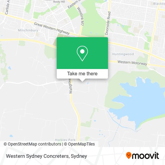 Mapa Western Sydney Concreters