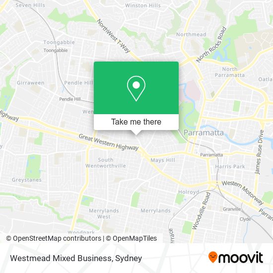 Mapa Westmead Mixed Business