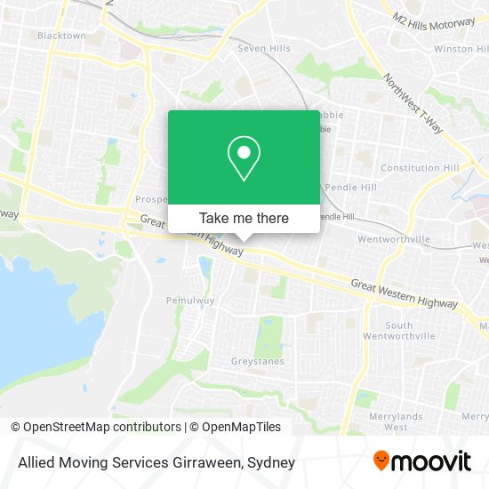 Mapa Allied Moving Services Girraween