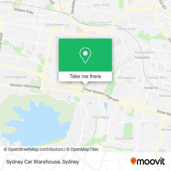 Sydney Car Warehouse map