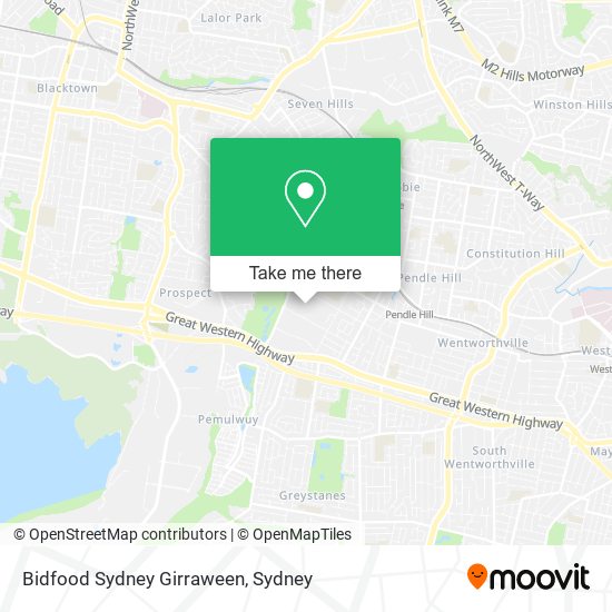 Mapa Bidfood Sydney Girraween