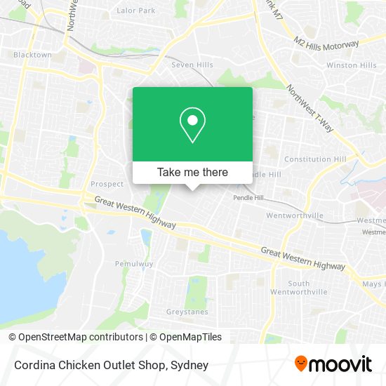 Mapa Cordina Chicken Outlet Shop