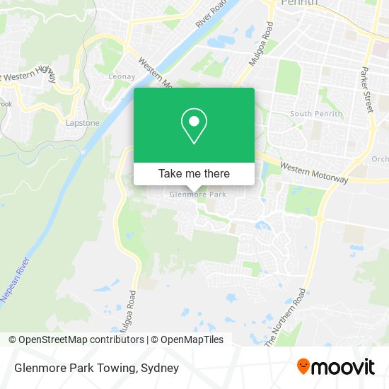 Mapa Glenmore Park Towing