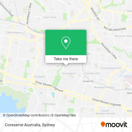 Coreserve Australia map